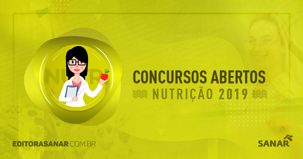 Concursos para Nutrição abertos em todo o Brasil - Sanar