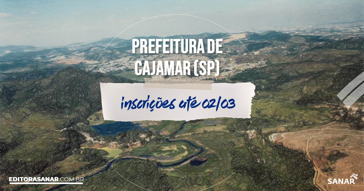 Concurso de Cajamar  SP cargos na Saúde!