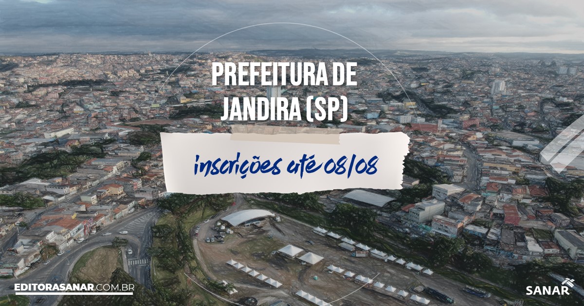 Concurso de Jandira SP vagas imediatas na Saúde! Sanar Saúde Concurso de Jandira SP vagas imediatas na Saúde! Sanar Saúde